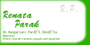 renata parak business card